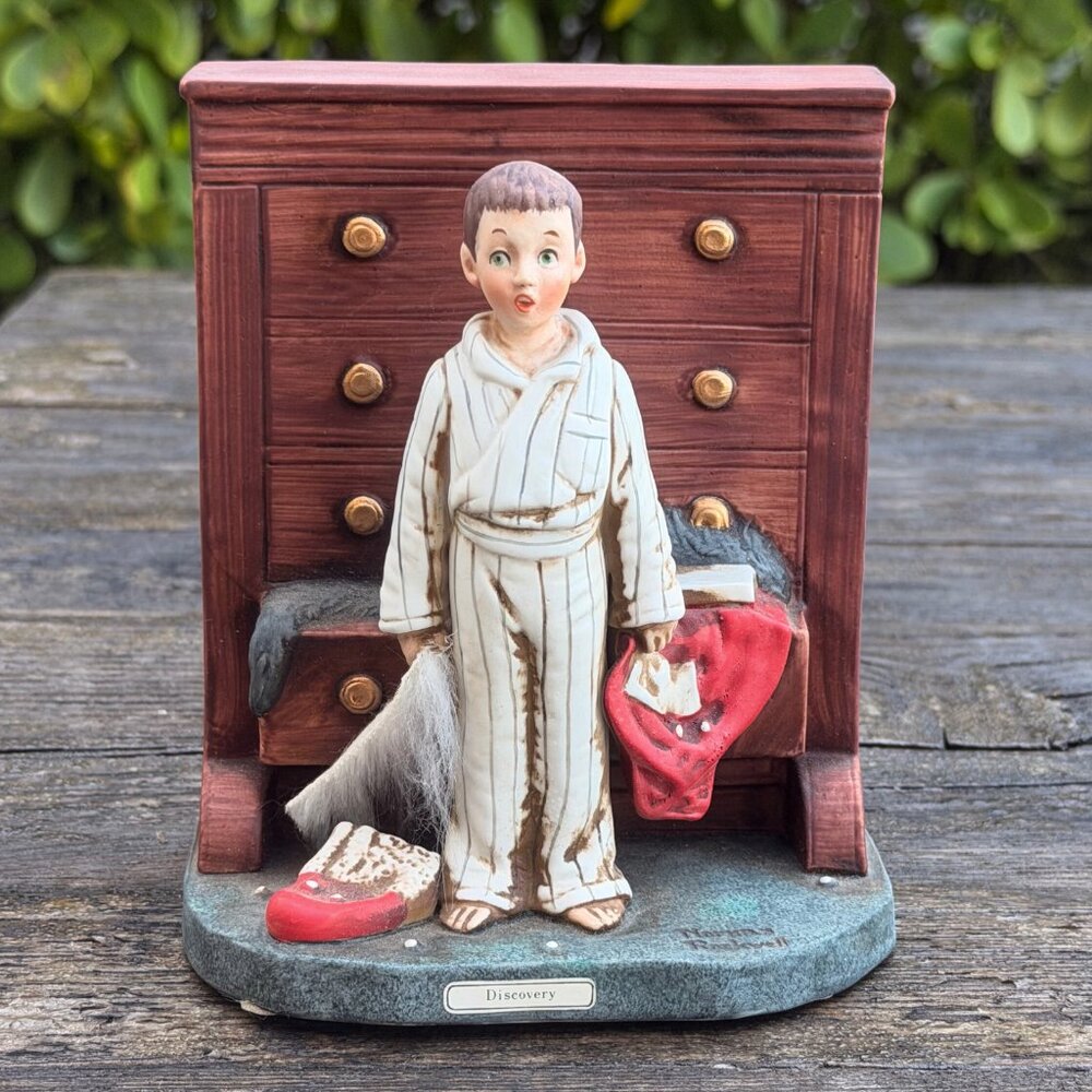 Norman Rockwell "Discovery" Figurine Dave Grossman 1975 Cover Collection w/ Box